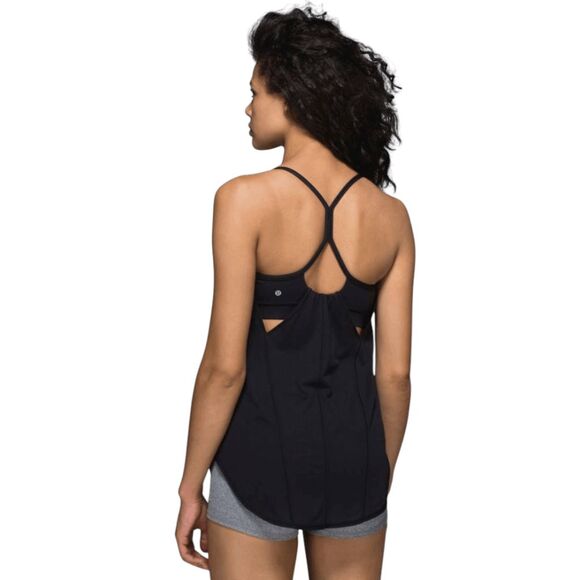 LULULEMON ATHLETICA Roll Out Tank 'Black' Size 4 - Picture 1 of 7